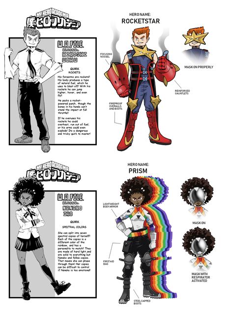 Custom Mha Quirks, My Hero Hero Costumes, Fanmade Mha Characters, Mha Powers Ideas, Bnha Quirks Ideas Powerful, Mha Oc Hero Names, My Hero Academia Black Oc, Mha Fan Made Characters, Mha Fan Made Quirks