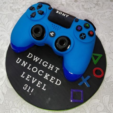 Nintendo Controller Cake, Play Station Cakes For Boys, Playstation Controller Cake, Level Up Birthday Cake, Video Games Cake, Ps5 Cake, Game Controller Cake, Gaming Cake, Nintendo Cake