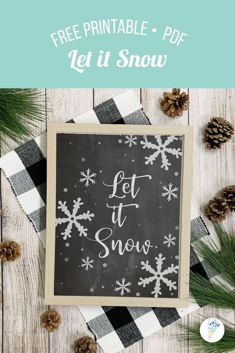 Let it Snow Printable. Free chalkboard art snowflakes printable that can be used in your decor all winter long. Snowflakes Printable, Groundhog Day, Chalkboard Art, Etsy Sales, Love Is Free, Let It Snow, Winter Decor, Teacher Appreciation, Party Planning