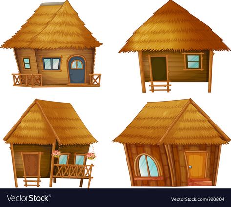 African Hut, Garden Huts, Wooden Pavilion, Wooden Hut, Hut House, House Cartoon, Small Wooden House, Wooden Cottage, Wooden Cabins