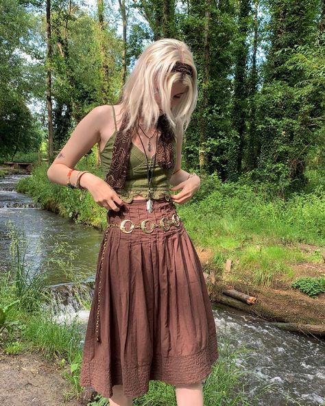 Fairy Grunge Outfit, Fairy Core Outfits, Moda Hippie, Mode Hippie, Earthy Outfits, Fairy Clothes, Estilo Hippie, Fairy Fashion, Swaggy Outfits