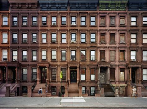 Brownstones, Lenox Avenue, Harlem, New York - David Leventi Photography Harlem Apartment, New York Brownstone, Ho Scale Train Layout, New York Buildings, The Bronx New York, Harlem New York, My Hood, Texture Images, Vintage New York