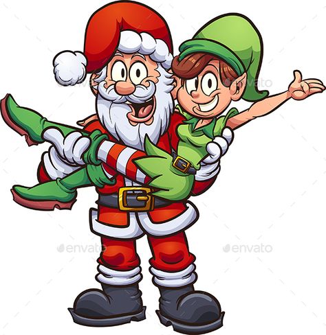 Santa Carrying Elf #Santa, #Carrying, #Elf Elf Drawings, Santa Faces, Winter Friends, Santa Claus Images, Find Santa, Christmas Yard Art, Bar Scene, Female Elf, Santa Elf