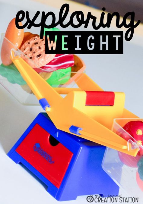 Learning does not always need a specific, set way with instructions or papers for kids. Sometimes, it just takes you to provide materials for little learners and allow them to play and create their own learning experiences. Exploring weight gives your children the opportunity to understand using a balance scale. #weight #children #kids #learn #playfullearning #balancescale Numbers To 20, Mrs Jones, Kindergarten Curriculum, Math Measurement, Creation Station, Homeschool Elementary, Science Themes, Preschool Curriculum, Math Books