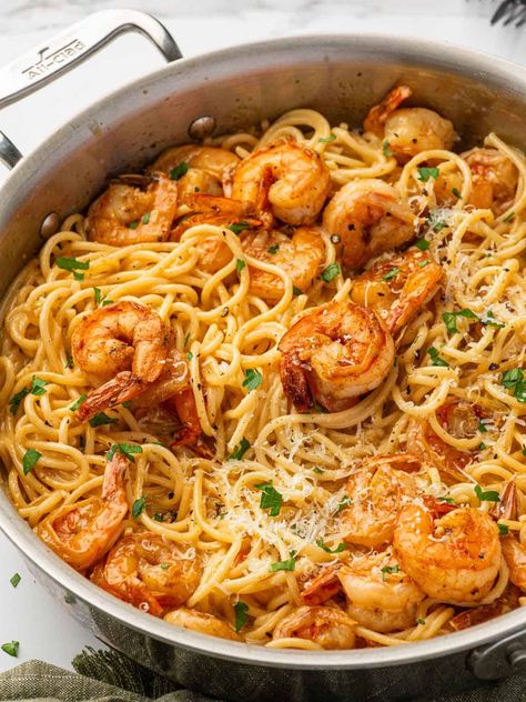 Cajun Shrimp Scampi with Pasta Shrimp Scampi Pasta Recipes Linguine, Cajun Shrimp Scampi Pasta, Cajun Shrimp Scampi Recipe, Pasta Recipes Linguine, Cajun Shrimp Scampi, Chicken Scampi Pasta, Shrimp Scampi With Pasta, Shrimp Scampi Ingredients, Shrimp Scampi Pasta Recipes