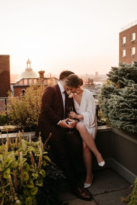 Chic City Hall Wedding, Chic City Wedding, Boston City Hall Wedding, City Elopement Photography, City Elopement Photos, City Bridals, Rooftop Elopement, Urban Chic Wedding, Boston Elopement