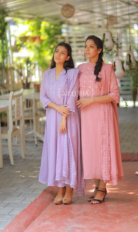 Pastel Colour Kurtis For Women, Zuleiha Designs, Plain Kurti Designs, Black Anarkali, Salwar Neck Designs, Salwar Pattern, Churidar Designs, Simple Kurti Designs, Salwar Designs