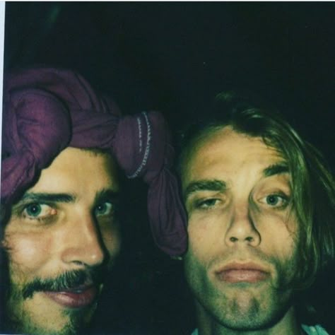 Chris And Matt, Matt Cameron, Do Rag, Temple Of The Dog, Rockstar Aesthetic, Grunge Band, Grunge Music, Polaroid Camera, Chris Cornell