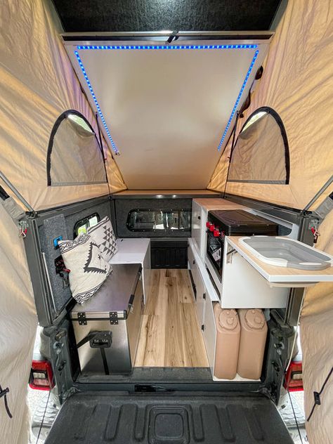 Camper Interior Design, Truck Bed Camping, Pickup Camper, Truck Frames, Camper Shells, Tacoma Truck, Overland Truck, Tent Campers, Buying An Rv