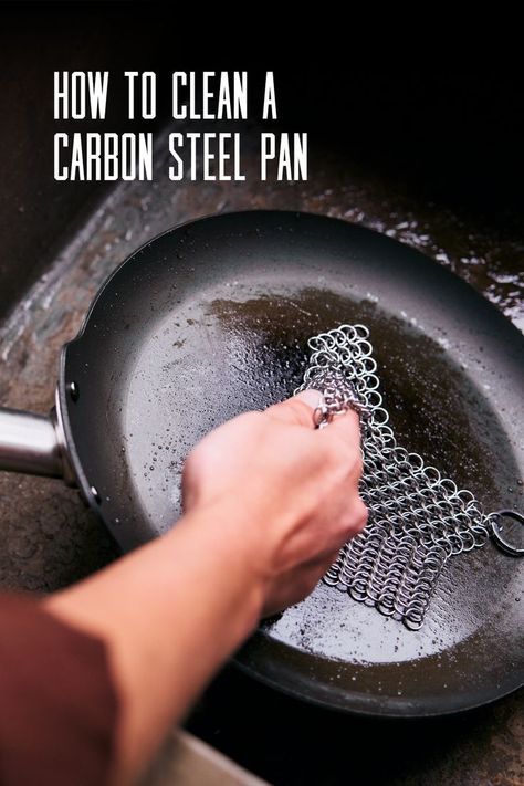 Carbon steel cleaning | Pan care guide Carbon Steel Skillet, Cleaning Pans, Carbon Steel Pan, Stainless Steel Pans, How Do You Clean, Stainless Steel Cookware, Washing Up Liquid, Leftovers Recipes, Cast Iron Cookware