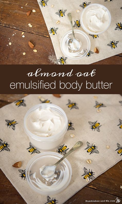 Colloidal Oatmeal Body Butter, Colloidal Oatmeal Lotion Diy, Handmade Lotion Recipe, Oatmeal Body Butter, Emulsified Body Butter, Diy Lotions, Diy Oatmeal, Shea Butter Recipes, Lotion Bars Recipe