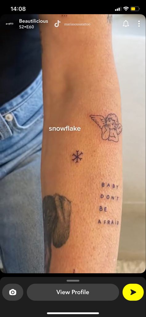 Snow Angel Tattoo, Snow Tattoo Ideas, Snow Tattoo, Snow Angel, Angel Tattoo, Snow Angels, Winter Aesthetic, Tatting, Tattoo Ideas