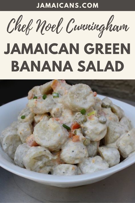 Green Banana Salad, Bana Recipes, Green Bananas Recipe, Green Banana Recipes, Vegan Recipes Simple, Salad Vegan Recipes, Banana Salad, Carribean Food, Banana Blossom