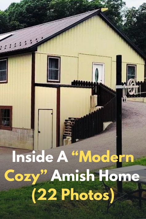 This home will probably have some people saying “that’s not an Amish home!” Well, it happens to be one. Amish Christmas Decorations, Amish Farmhouse, Breaking Amish, Amish Market, Amish Home, Amish Lifestyle, Amish Style, Dutch Lifestyle, Simple Bed Frame