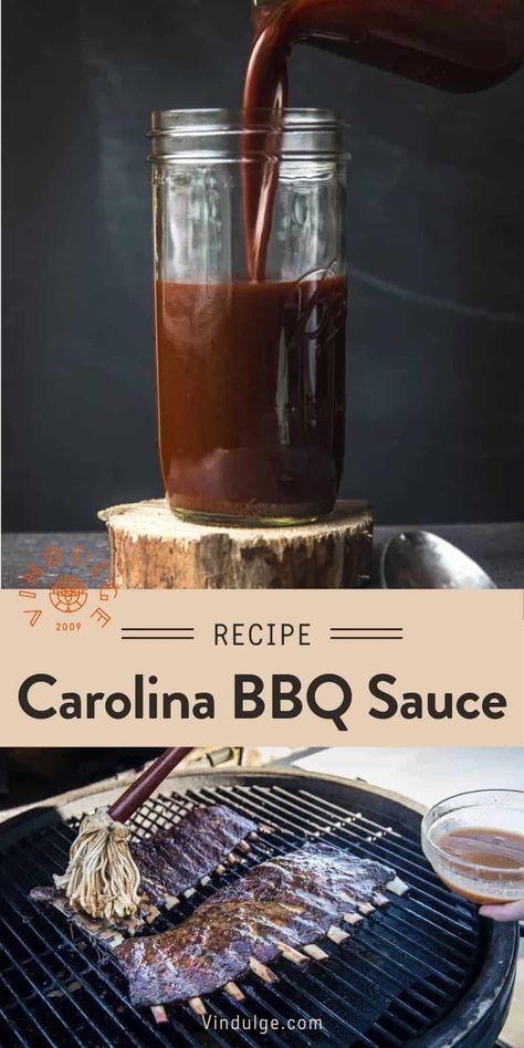 An easy and versatile homemade Vinegar Based BBQ Sauce. This recipe is inspired by barbecue in the Carolinas and great on low and slow pork and chicken. This vinegar sauce is tangy with a hint of sweet. Bbq Truck, Vinegar Based Bbq Sauce, Pull Pork, Vinegar Bbq Sauce, Homemade Vinegar, Barbecue Sauces, Bbq Sauce Homemade Easy, Carolina Bbq, Bbq Sauce Ingredients