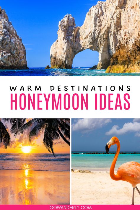 Explore best warm honeymoon destinations for a romantic vacation. Couple Getaway Ideas, Tropical Honeymoon Destinations, Honeymoon Usa, Romantic Couple Getaways, Honeymoon Romance, Top Honeymoon Destinations, Tropical Honeymoon, Honeymoon Trip, Beach Honeymoon Destinations