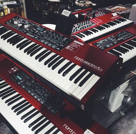 Nord Electro 5d Midi Keyboard Aesthetic, Nord Keyboard, Nord Piano, Synth Keyboard, Red Piano, Piano Play, Keyboard Instrument, Electric Keyboard, White Guitar