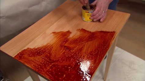 One of the appealing things about crafting a piece of furniture from wood is that it already has a pleasant color and texture. You might not want to hide it under a coat of paint, and a good stain can really bring out the natural texture. Here’s how to do it right. Liquid Glass Epoxy, Kitchen Table Lighting, Work Triangle, Diy Table Top, Kitchen Table Wood, Laminate Kitchen, Raised Panel Doors, Concrete Kitchen, Kitchen Table Settings