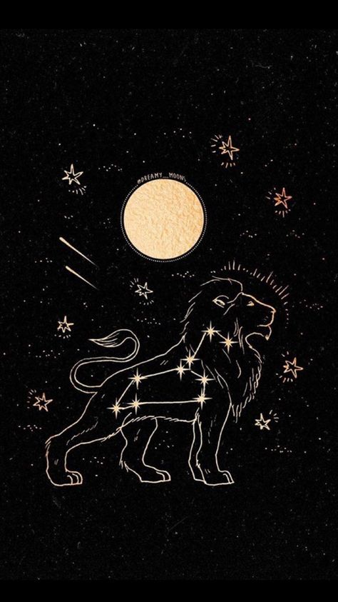 Leo Art Wallpaper, Leo Zodiac Wallpaper Aesthetic, Dreamy Moons, Sacred Geometry Art Mandalas, Zodiac Leo Art, Zodiak Leo, Zodiac Moon, Leo Constellation, Leo Tattoos