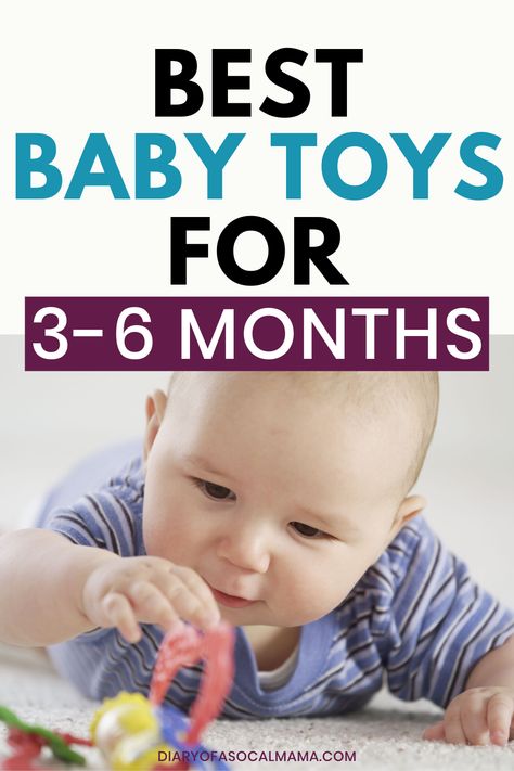 Looking for great toys for a 3-6 month old? Today we're sharing our favorite toys for this age and some other great baby must haves too for babies that are 3 months, 4 months, 5 months, and 6 months old. #babies #babytoys #babymusthaves 4 Month Baby Toys, 4 Month Old Toys, Baby Christmas Activities, 3 Month Old Toys, 6 Month Toys, Top Baby Items, Six Month Baby, Baby Items Must Have, Best Baby Products