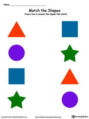 Teach your child basic shapes and how to group a matching shape with this printable activity worksheet. Matching Pictures For Kids, Color Matching Preschool, Match The Shapes, Preschool Shapes, Shapes Matching, Color Worksheet, Matching Shapes, Color Worksheets For Preschool, Shape Worksheets For Preschool