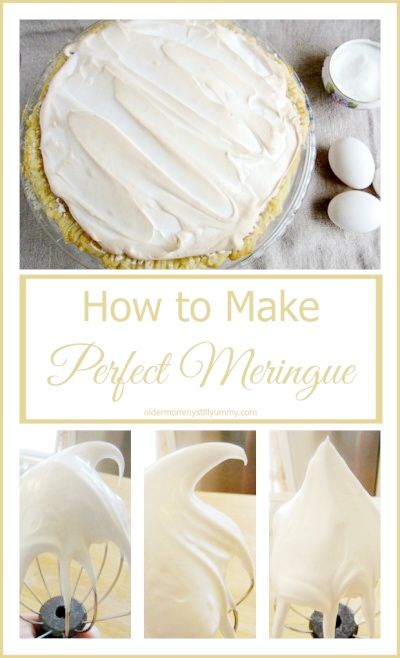 How to Make the Perfect Meringue — Recipe, Tips and Tricks for making perfect meringue every time! #meringue #howtomakemeringue #perfectmeringue #meringueforpies #howtomakepiemeringue Meringue Board, Meringue Pie Topping, Meringue Recipes, Perfect Meringue, Meringue Pie Recipes, Meringue Recipe, Meringue Cake, Cooking App, Frosting Tips