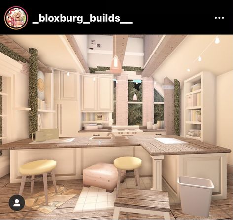 Bloxburg Inside House Ideas, Couples Dynamics, Boho Bloxburg House, Bloxburg House Ideas Boho, Bloxburg Interior, Winter House Exterior, Bloxburg Hacks, Roblox House, Kitchen Bloxburg