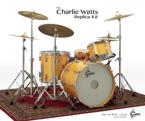 The Charlie Watts Replica Drum Kit Gretsch Drums, Playing Drums, Recording Studio Home, Drum Solo, Charlie Watts, Drum Lessons, Recording Studios, Read And Write, How To Play Drums