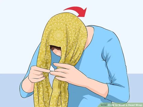 How to Wear a Head Wrap - wikiHow How To Sew A Boho Head Wrap, How To Cover A Headband, Head Wrap How To, Silk Scarf Tying Tutorials Head Wraps, How To Wear Head Wraps, How To Head Wrap, Chemo Hair Wraps Head Coverings, Diy Head Wraps For Women, How To Tie A Head Wrap