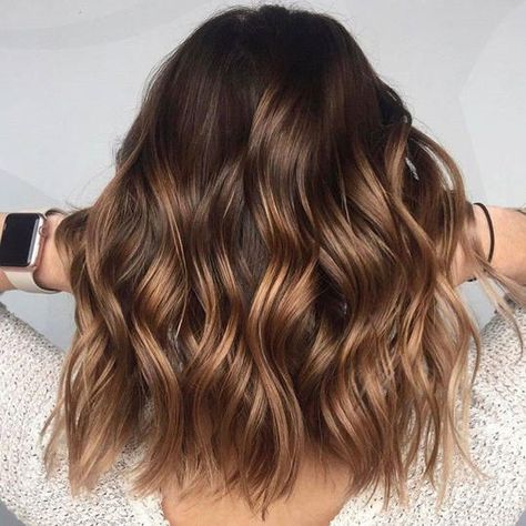 Brown Hair Cuts, Ombré Balayage, Short Dark Brown Hair, Brunette Balayage, Caramel Balayage, Brown Balayage, Ombré Hair, Balayage Brunette, Brown Blonde Hair