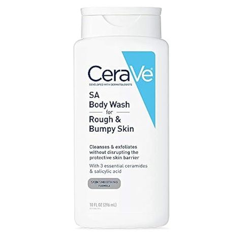 Amazon.com : CeraVe Body Wash with Salicylic Acid | Fragrance Free Body Wash to Exfoliate Rough and Bumpy Skin | Allergy Tested | 10 Ounce : Beauty & Personal Care Salicylic Acid Body Wash, Rough And Bumpy Skin, Rough Bumpy Skin, Skin Allergy, Exfoliating Body Wash, Bumpy Skin, Allergy Testing, Skin Cleanse, Dermatologist Recommended