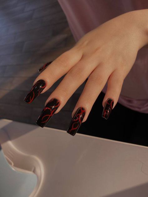 Maquillage Goth, Shiny Nails Designs, Brown Acrylic Nails, Band Nails, Punk Nails, Goth Nails, Grunge Nails, Nail Idea, Nails Only