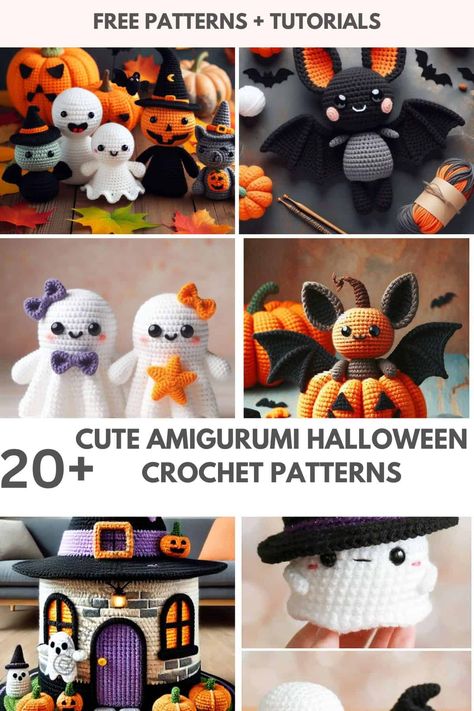 Trick Or Treat Crochet Pattern, Crocheted Halloween Free Patterns, Crocheted Halloween Decorations, Hocus Pocus Crochet Patterns Free, Crochet Patterns Halloween Free, Crochet Halloween Arigumi Free Pattern, Free Crochet Patterns For Halloween, Crochet Patterns For Halloween, Crochet Halloween Decorations Free