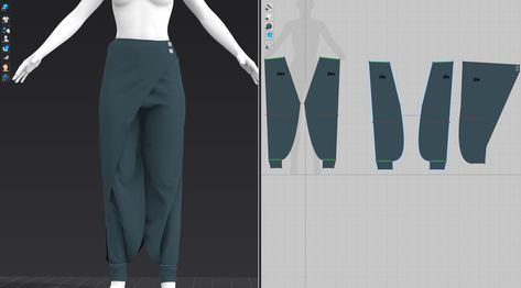 Fashion 3d (marvelous designer/clo3d) Clothes Template, Substance Designer Tutorial, 2d Pattern, Geometry Nodes, 3d Clothes, Clo 3d, Fashion Design Books, Designer Patterns, Pattern Pants