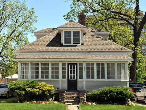 bungalow inclosed porches | Bungalow in Ancaster Enclosed Front Porch Ideas, Bungalow Front Porch, Small Front Porches Designs, Enclosed Front Porch, Enclosed Front Porches, Front Porch Addition, Porch Kits, Enclosed Porch, Porch Windows