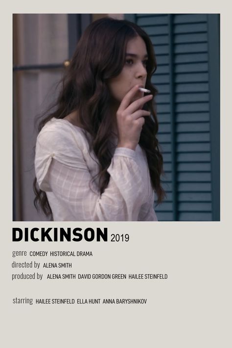 Emily Dickinson Hailee Steinfeld, Dickinson Hailee Steinfeld, Show Polaroid Poster, Emily Dickinson Poems, Manual Photography, Most Paused Movie Scenes, Series Poster, New Movies To Watch, Film Posters Minimalist