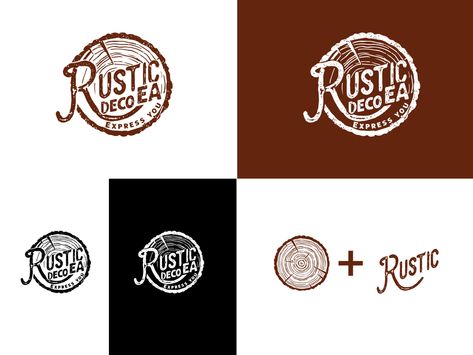 Rustic Deco EA - Branding by Alexander Macharia on Dribbble Rustic Logo Design, Rustic Logo, Coffee Shop Branding, Wood Logo, Handy Tools, Shop Branding, Twist Braid, Print Typography, Twist Braid Hairstyles