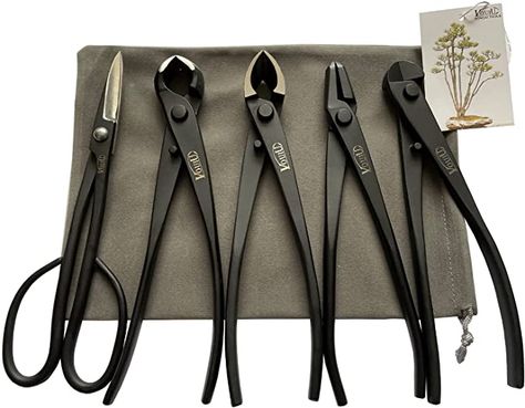 AmazonSmile : vouiu 5-Piece Bonsai Tool Set,Knob Cutter,Concave Cutter,Wire Cutter,Jin Pliers,Bonsai Scissors : Patio, Lawn & Garden Japanese Garden Tools, Lawn Rollers, Bonsai Pruning, Japanese Bonsai Tree, Bonsai Soil, Pruning Tools, Bonsai Tools, Garden Scissors, Japanese Bonsai