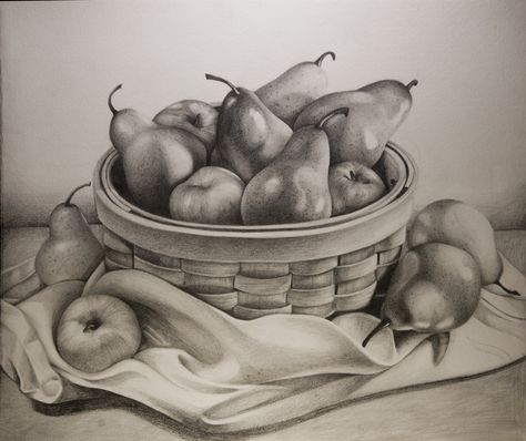 still life drawing - Google Search | Still Life | Pinterest ... Fruit Bowl Drawing, Fruit Basket Drawing, Drawing Fruit, Still Life Sketch, Fruit Sketch, Fruit Drawing, Academic Drawing, Life Sketch, Basket Drawing