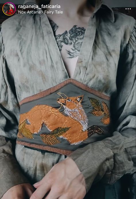 Belt Collection, Fantasy Costumes, June 30, Embroidery Inspiration, Fantasy Clothing, Costume Design, Embroidery Art, Fox, Embroidery