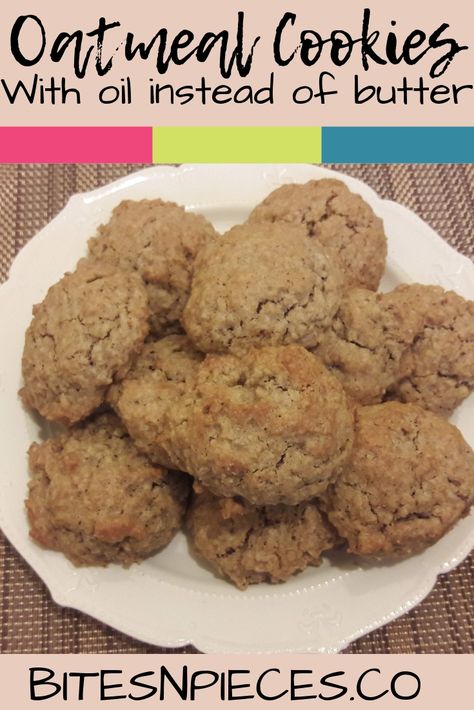 Oatmeal Cookies Without Butter, Cookie Recipe With Oil, Dairy Free Desserts, Oatmeal Cookies Recipes Easy, Cinnamon Oatmeal Cookies, Butter Bites, Oatmeal Cookies Easy, Dessert Recipes Cookies, Keto Cookie Recipes