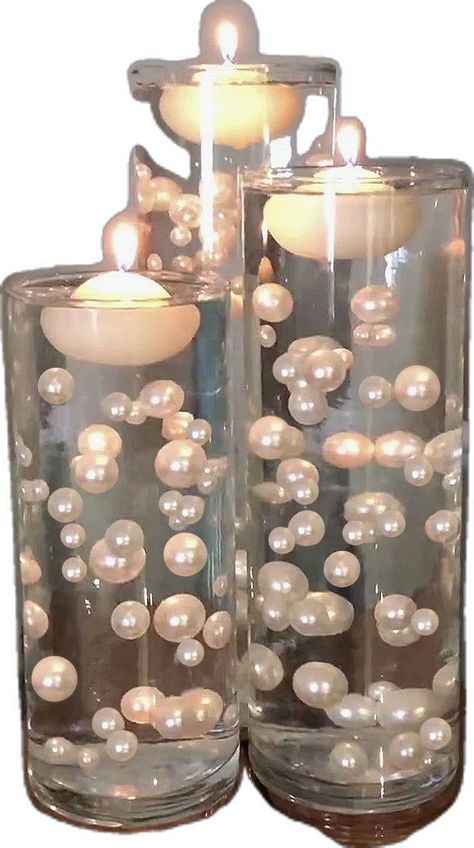 Vase Decorations, Floating Centerpieces, Floating Decorations, Pearl Party, Party Garland, Vase Fillers, Fairy String Lights, Ivory Pearl, Christmas Party Decorations