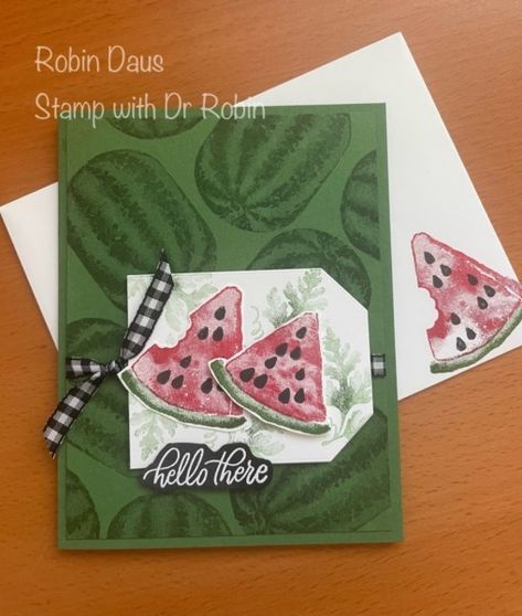 PALS PAPER CRAFTING SUNDAY! 2024 Watercolor, Up Watercolor, Watercolor Watermelon, Stampin Pretty, Watermelon Birthday, Summer Cards, Card Making Inspiration, Stamping Up, Paper Craft Projects