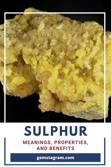 Sulfur Magical Properties, Sulfur Crystals Meaning, Sulphur Homeopathy, Sulfur Benefits, Crystal Reference, Mineral Properties, Healing Crystals For You, Higher Purpose, Wrapping Techniques