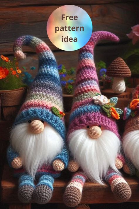 Crochet Gnome, amigurumis navidad, christmas crochet patterns, navidad, Crochet Xmas Gnome, Gnome Wall Hanging Diy, Crochet Wicked Patterns, Easy Gnome Crochet Pattern Free, Crochet Gnome Wall Hanging, Crochet Christmas Nomes, Gnomes Made With Yarn, Amigurumi Free Pattern Gnome, Snowman Gnome Crochet Patterns Free