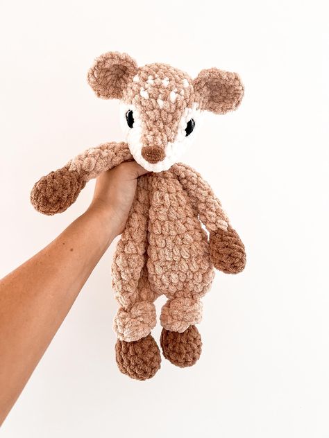 Brown Crochet Animals, Crochet Baby Stuffed Animals, Woodland Crochet Baby Blanket, Fawn Crochet Pattern, Fawn Lovey Crochet Pattern, Nicu Crochet, Crochet Snuggler Pattern, Crochet Animal Snuggler Pattern, Amigurumi Snuggler