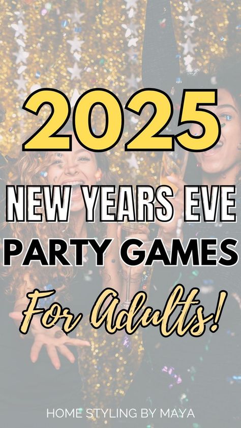 new years eve party games for adults, new years eve party activities Game Ideas For New Years Party, New Years Eve Party Activities Adults, Drinking Games For New Years Eve, Games For New Year's Eve, Fun Nye Games For Adults, Nye Party Activities For Adults, Party Games New Years Eve, Fun Games To Play On New Years Eve, New Year’s Eve Drinking Games