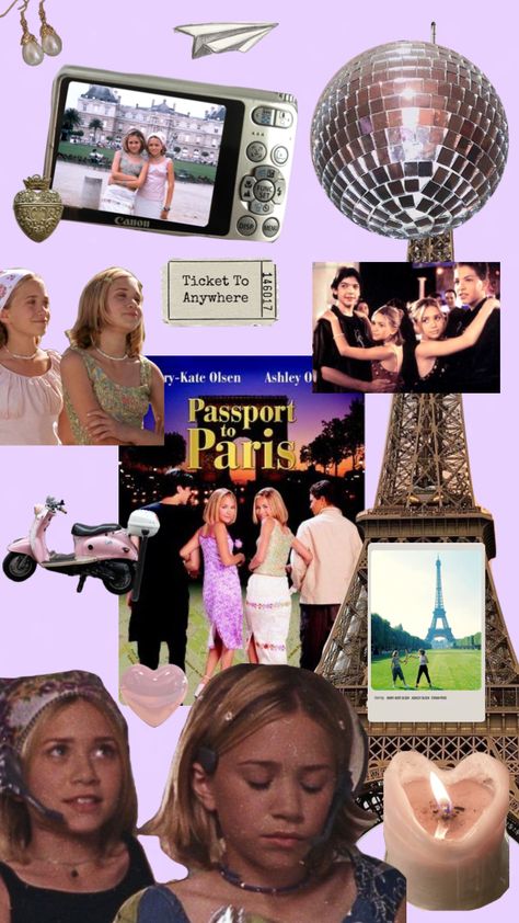 Passport to Paris 💕🪩💜🇫🇷🥖 #comfortmovie #theolsentwins #paris #love #travel #romance #teengirlaesthetic #vacation Passport To Paris, Watch Gossip Girl, Paris Movie, Travel Romance, Y2k Office, Kate Olsen, Mary Kate Ashley, Olsen Twins, Paris Love