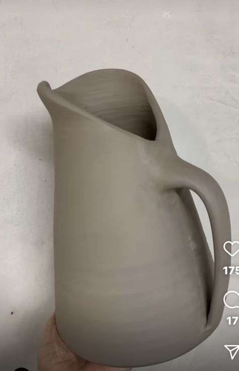 Jug Handles Pottery, Pitcher Pottery Ideas, Pottery Pitchers Ideas, Clay Pitcher Ideas, Wheel Thrown Pitcher, Handmade Ceramic Pitcher, Pottery Pitchers Handmade, Ceramic Pitcher Ideas, Ceramic Jugs Pottery