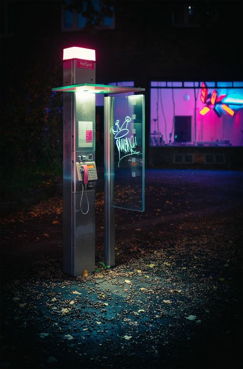 After Hours Aesthetic, Types Of Aesthetics, Neon Noir, Phone Booth, Neon Aesthetic, Night Vibes, Adobe Photoshop Lightroom, After Hours, Neon Lights